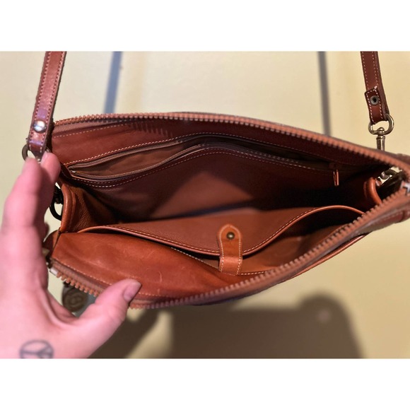 Dooney and Bourke Vintage Blue Leather Duck Small Crossbody - Picture 1 of 7